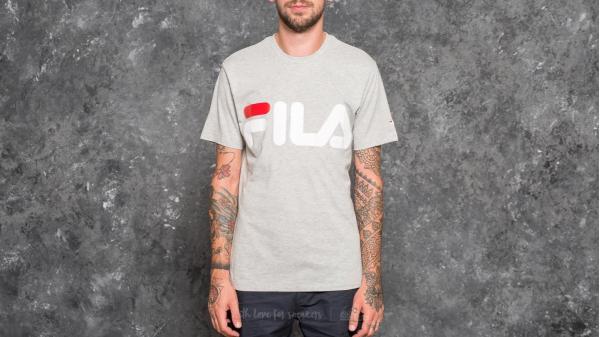 FILA Classic Logo Tee Light Grey Melange Bros