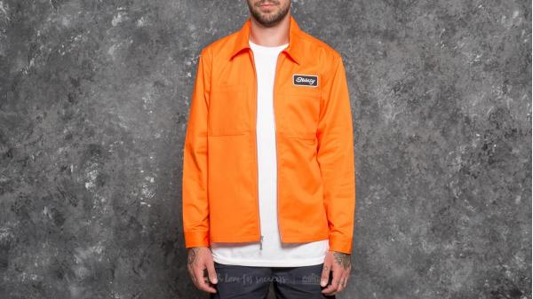 Stüssy Full Zip Work Longsleeve Shirt Orange