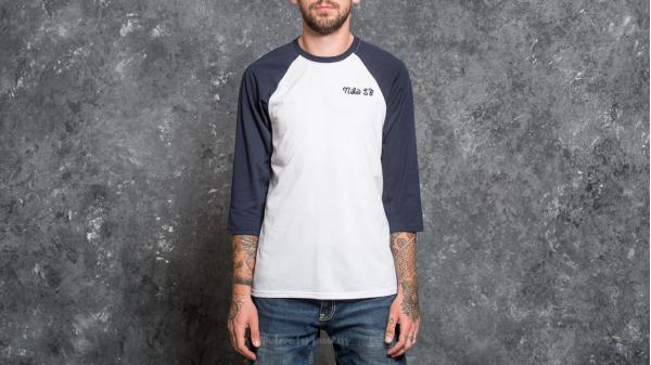 Nike SB Dry 3QT GFX Crew Tee White/ Navy