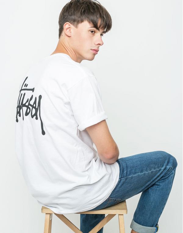 Logo tee Stussy Basic WHITE
