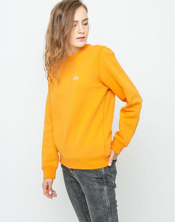 Mikina Stussy Basic Crew Apricot