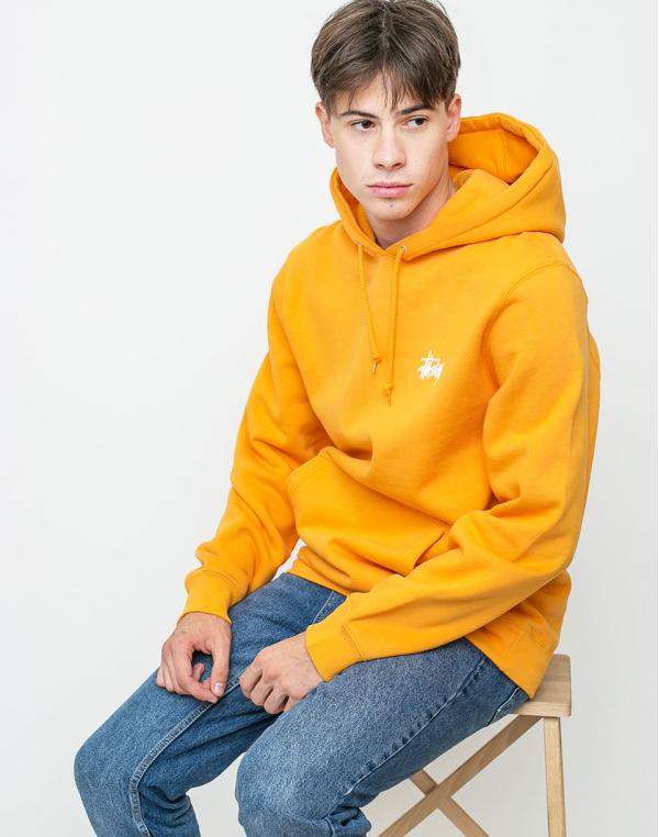 Mikina Stussy Basic Hood Apricot