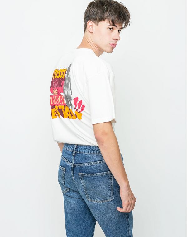 Logo tee Stussy Politics of Ecstasy Pigment Dyed Natural