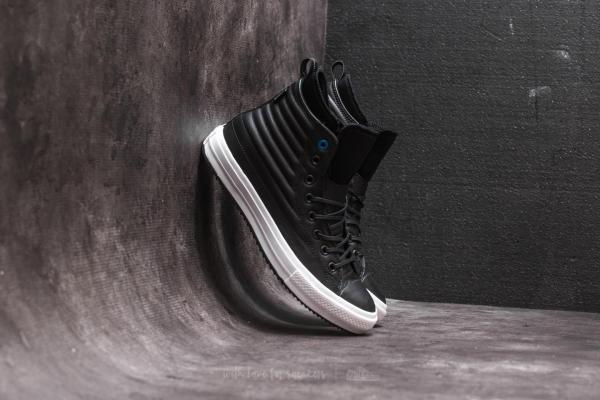 Converse Chuck Taylor Waterproof Boot Hi Quilted Leather Black/ White