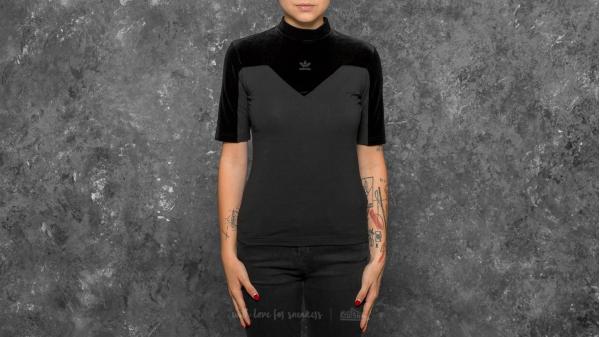 adidas Velvet Vibes High Neck Tee Black