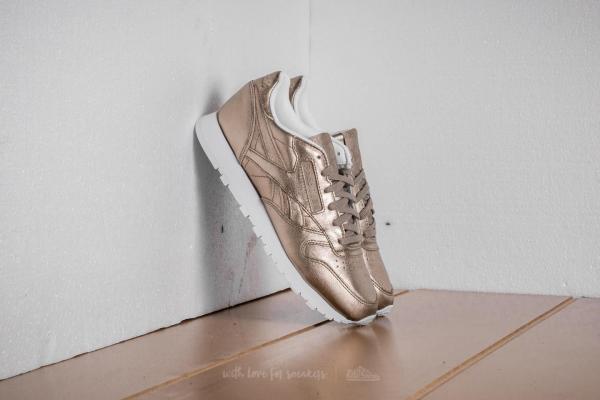 Reebok Classic Leather Melted Metal Pearl Met-Grey Gold/ White