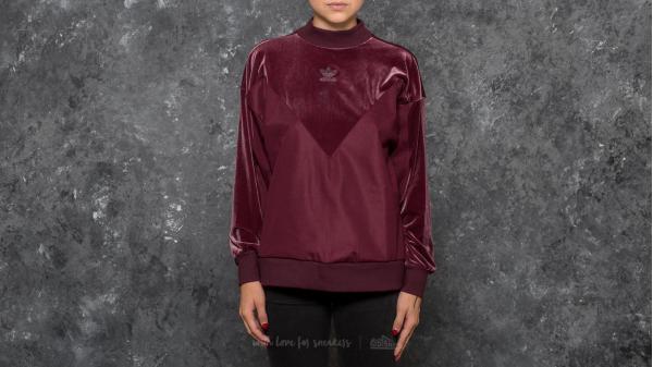 adidas Velvet Vibes Boyfriend Crew Maroon